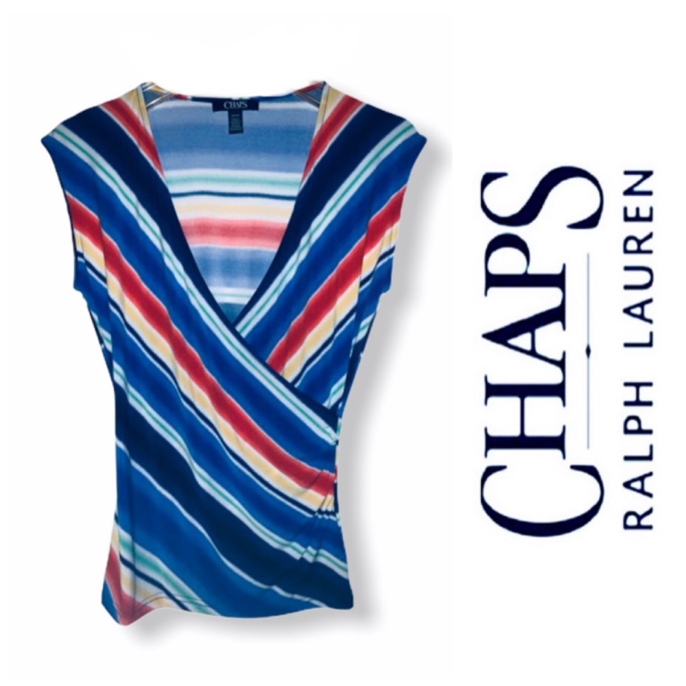 🔴 4/$20 Ralph Lauren Chaps Multicolored Wrap Top